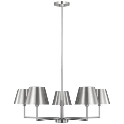 Murray Feiss Visual Comfort Studio Ender Medium Chandelier A19 32.62" Brushed Nickel