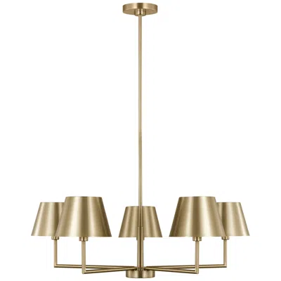 Murray Feiss Visual Comfort Studio Ender Medium Chandelier A19 32.62" Satin Brass