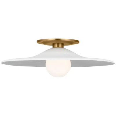 Murray Feiss Visual Comfort Studio Endicott 16 Flush Mount Burnished Brass Ledbi-pin
