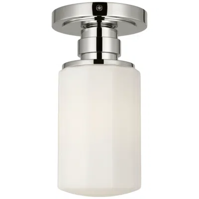 Murray Feiss Visual Comfort Studio  Fairfax 5" Solitaire Flush  E26  Aged Iron In Silver