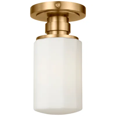 Murray Feiss Visual Comfort Studio  Fairfax 5" Solitaire Flush Mount E26 Aged Iron In Gold