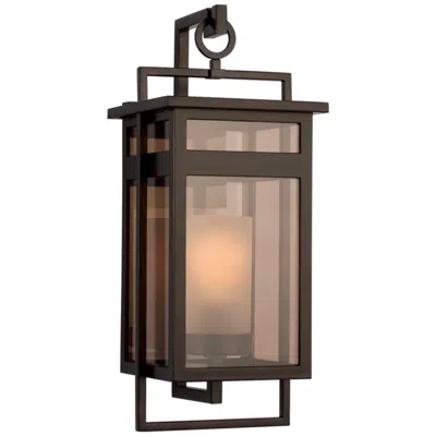 Murray Feiss Visual Comfort Studio  Fairhaven 15" Wall Lantern  E12    Truffle In Black