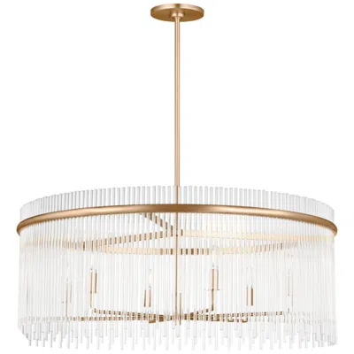 Murray Feiss Visual Comfort Studio  Finley 36" Chandelier  B11    Satin Brass In Gold