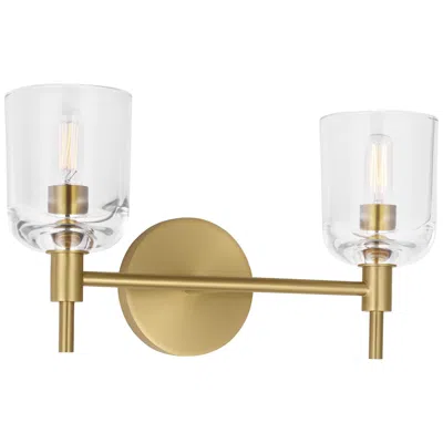 Murray Feiss Visual Comfort Studio Hartley 2 - Light Vanity T6 15" Burnished Brass