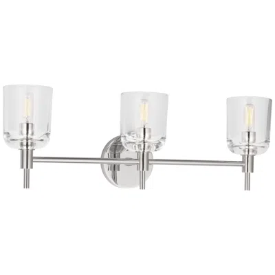 Murray Feiss Visual Comfort Studio Hartley 3 - Light Vanity T6 24" Polished Nickel