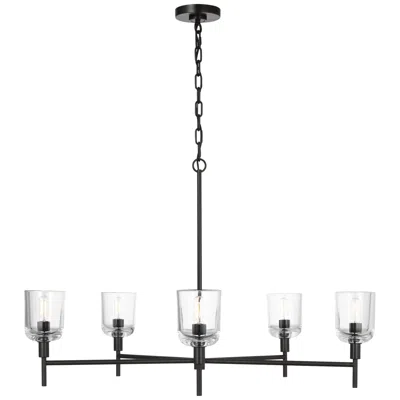 Murray Feiss Visual Comfort Studio Hartley Large Chandelier T6 36" Aged Iron