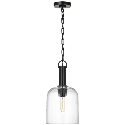 Murray Feiss Visual Comfort Studio Hartley Medium Pendant A19 8" Aged Iron
