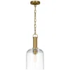 Murray Feiss Visual Comfort Studio Hartley Medium Pendant A19 8" Burnished Brass