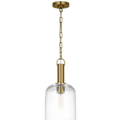 Murray Feiss Visual Comfort Studio Hartley Medium Pendant A19 8" Burnished Brass