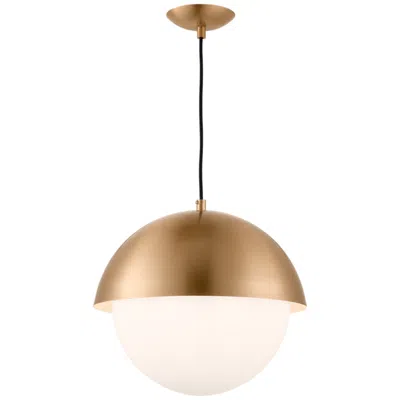 Murray Feiss Visual Comfort Studio  Hyde Large Pendant  E26    Satin Brass In Gold