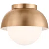 Murray Feiss Visual Comfort Studio  Hyde Medium Flush Mount  E26    Brushed Nickel In Gold