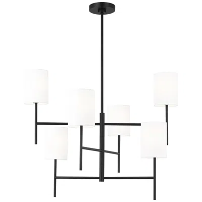 Murray Feiss Visual Comfort Studio Key Large Chandelier Torpedo 32" Black