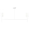 Murray Feiss Visual Comfort Studio Key Medium Linear Chandelier B10 5.5" White
