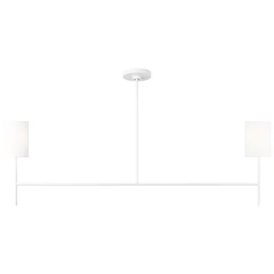 Murray Feiss Visual Comfort Studio Key Medium Linear Chandelier B10 5.5" White