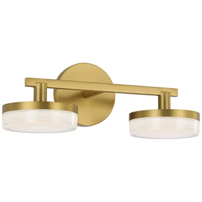 Murray Feiss Visual Comfort Studio Khan 2 - Light Vanity Array 14" Burnished Brass