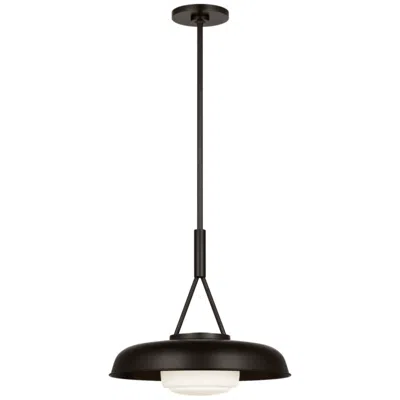 Murray Feiss Visual Comfort Studio  Liora 15" Pendant  E26    Aged Iron In Black