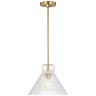 Murray Feiss Visual Comfort Studio Liouet Medium Pendant A19 12" Satin Brass