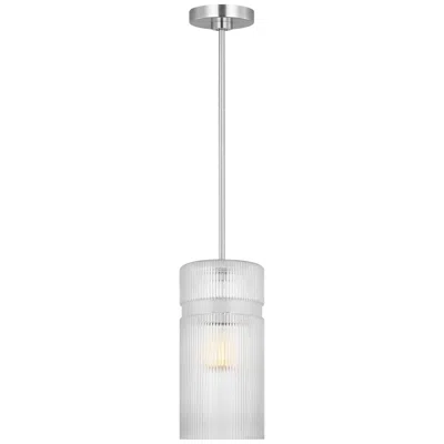 Murray Feiss Visual Comfort Studio  Liouet Small Pendant  A19  7"  Brushed Nickel