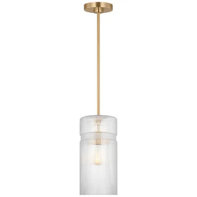 Murray Feiss Visual Comfort Studio  Liouet Small Pendant  A19  7"  Satin Brass In Gold
