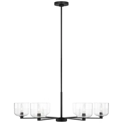 Murray Feiss Visual Comfort Studio Lochdale Large Chandelier A19 33.87" Black