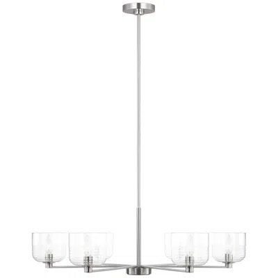 Murray Feiss Visual Comfort Studio Lochdale Large Chandelier A19 33.87" Brushed Nickel