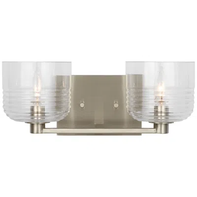 Murray Feiss Visual Comfort Studio Lochdale Medium Vanity A19 14.75" Brushed Nickel