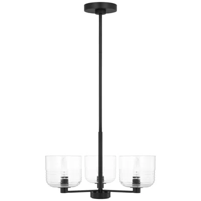 Murray Feiss Visual Comfort Studio Lochdale Small Chandelier A19 17.87" Black