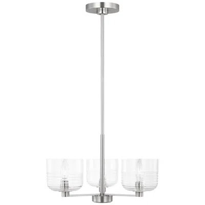 Murray Feiss Visual Comfort Studio Lochdale Small Chandelier A19 17.87" Brushed Nickel