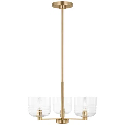 Murray Feiss Visual Comfort Studio Lochdale Small Chandelier A19 17.87" Satin Brass