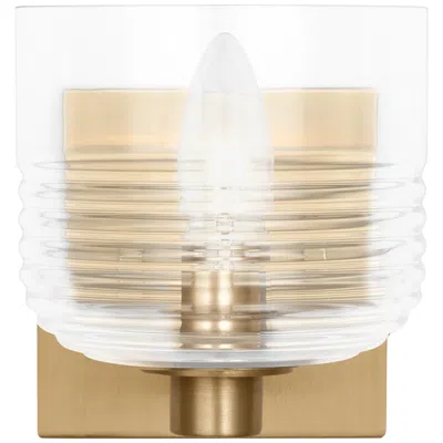 Murray Feiss Visual Comfort Studio Lochdale Small Sconce A19 5.375" Satin Brass