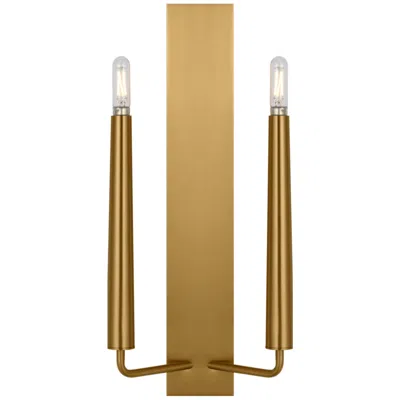 Murray Feiss Visual Comfort Studio Lois 18 Double Sconce Burnished Brass B11