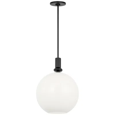 Murray Feiss Visual Comfort Studio  Malcolm 14" Pendant  E26    Black In White