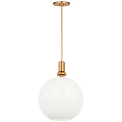 Murray Feiss Visual Comfort Studio  Malcolm 14" Pendant  E26    Satin Brass In Gold