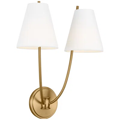 Murray Feiss Visual Comfort Studio Marina 18 Double Sconce Burnished Brass B11