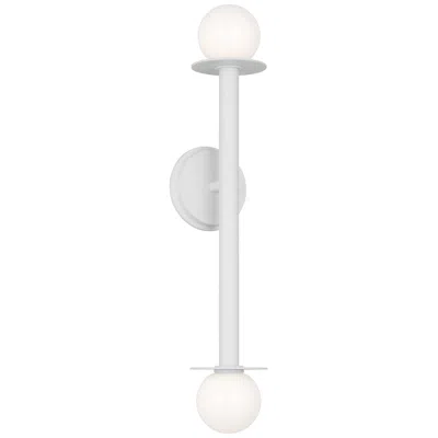 Murray Feiss Visual Comfort Studio Nodes Double Sconce T4 4.75" White
