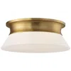 Murray Feiss Visual Comfort Studio Panos Medium Flush Mount A19 13.87" Burnished Brass