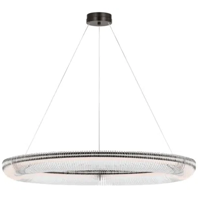Murray Feiss Visual Comfort Studio  Pierce 40" Chandelier   Led    Aged Iron In Black