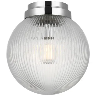 Murray Feiss Visual Comfort Studio  Preston 10" Flush Mount  E26    Estate Brass In Gray