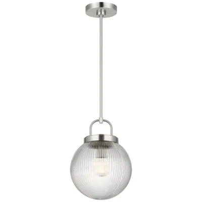 Murray Feiss Visual Comfort Studio  Preston 10" Pendant  E26    Brushed Nickel In Gray