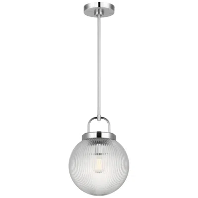 Murray Feiss Visual Comfort Studio  Preston 10" Pendant  E26    Chrome In Transparent