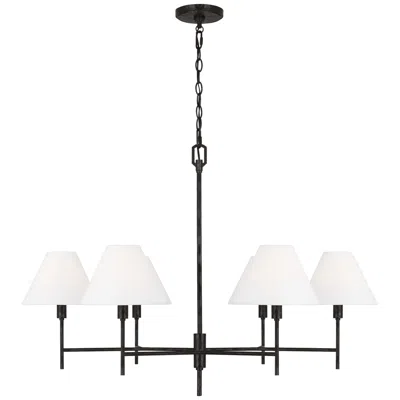 Murray Feiss Visual Comfort Studio Ridgewood Large Chandelier T10 36" Aged Iron