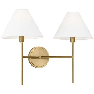 Murray Feiss Visual Comfort Studio  Ridgewood Medium Sconce  Torpedo 19" Burnished Brass