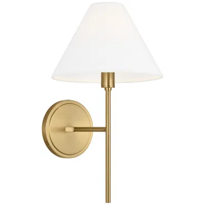 Murray Feiss Visual Comfort Studio  Ridgewood Small Sconce  Torpedo  8"  Burnished Brass