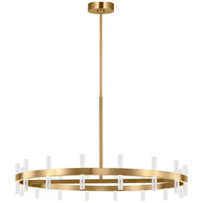 Murray Feiss Visual Comfort Studio Silas 36 Chandelier Burnished Brass Led