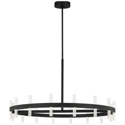 Murray Feiss Visual Comfort Studio Silas 36 Chandelier Midnight Black Led