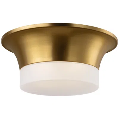 Murray Feiss Visual Comfort Studio Sina Medium Flush Mount A19 14.75" Burnished Brass