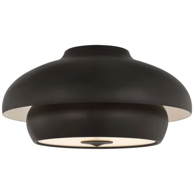 Murray Feiss Visual Comfort Studio Solene 18 Flush Mount Aged Iron A19