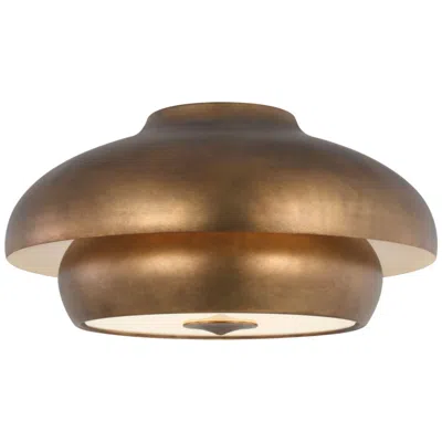 Murray Feiss Visual Comfort Studio Solene 18 Flush Mount Vintage Gild A19
