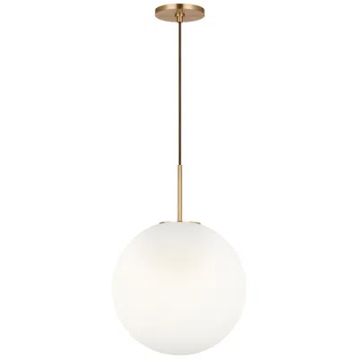 Murray Feiss Visual Comfort Studio  Sorelle 18" Pendant  E26    Estate Brass In White