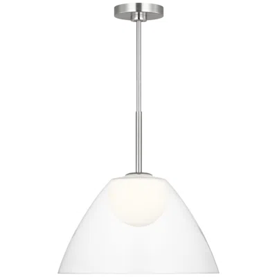 Murray Feiss Visual Comfort Studio Suma Medium Pendant Bi-pin 16" Brushed Nickel